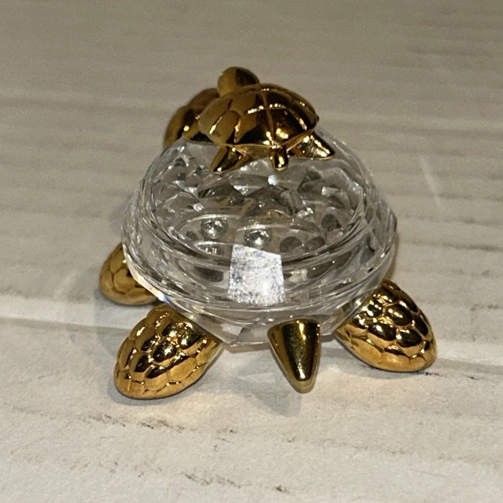 Swarovski Crystal Turtle Figurine Small Jewelry‎ Box